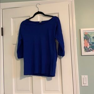 Royal blue j.crew sweater.